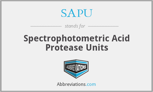 SAPU - Spectrophotometric Acid Protease Units