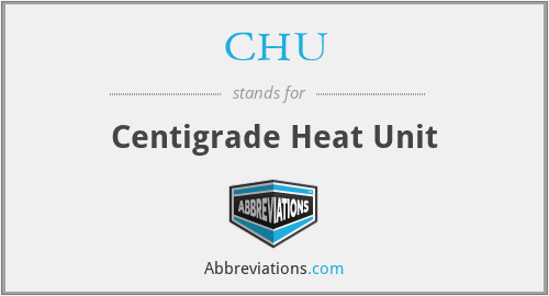 CHU - Centigrade Heat Unit