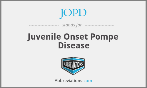 JOPD - Juvenile Onset Pompe Disease