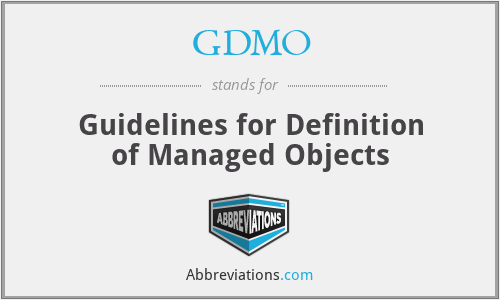GDMO - Guidelines for Definition of Managed Objects