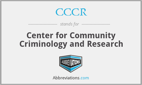 CCCR - Center for Community Criminology and Research