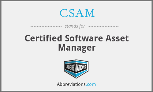 CSAM - Certified Software Asset Manager