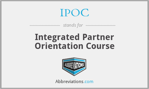 IPOC - Integrated Partner Orientation Course