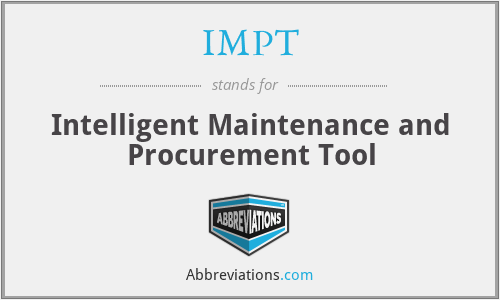 IMPT - Intelligent Maintenance and Procurement Tool