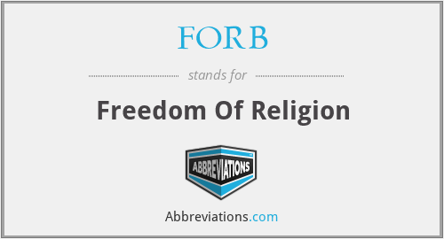FORB - Freedom Of Religion