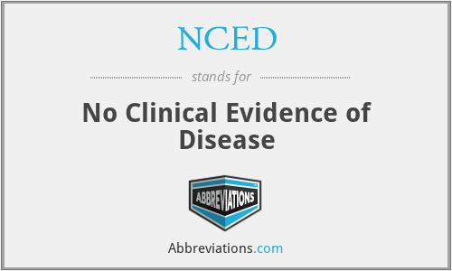 NCED - No Clinical Evidence of Disease