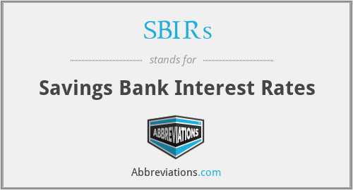 SBIRs - Savings Bank Interest Rates
