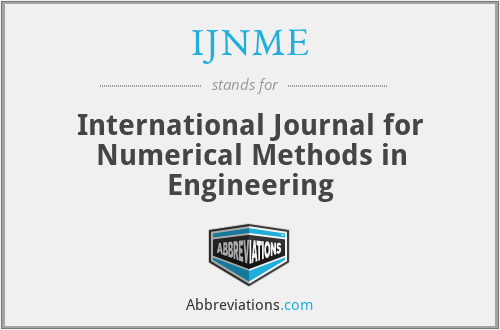 IJNME - International Journal for Numerical Methods in Engineering