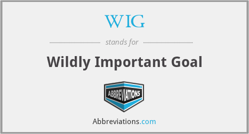 WIG - Wildly Important Goal