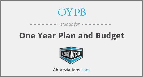 OYPB - One Year Plan and Budget