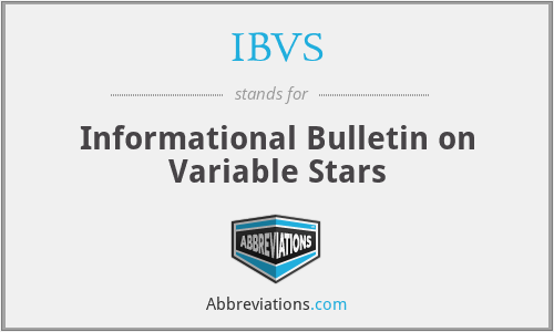 IBVS - Informational Bulletin on Variable Stars