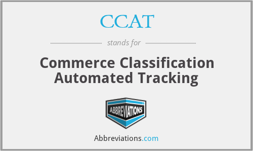 CCAT - Commerce Classification Automated Tracking