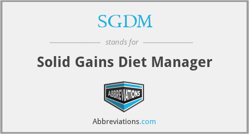 SGDM - Solid Gains Diet Manager