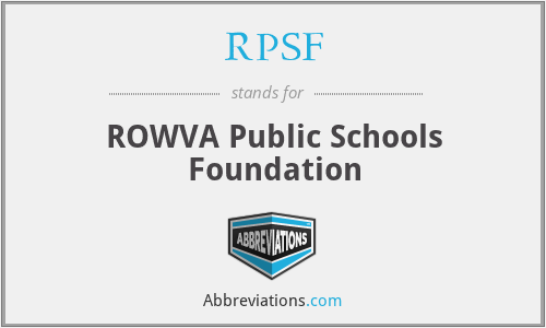 RPSF - ROWVA Public Schools Foundation