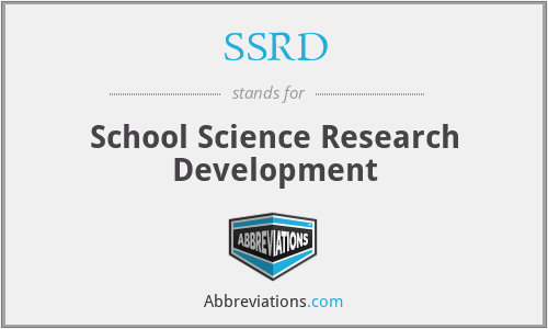 SSRD - School Science Research Development