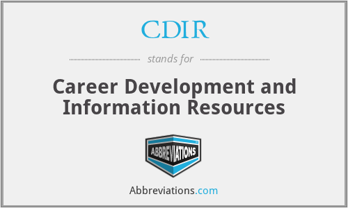 CDIR - Career Development and Information Resources