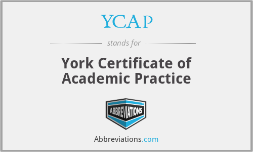 YCAP - York Certificate of Academic Practice