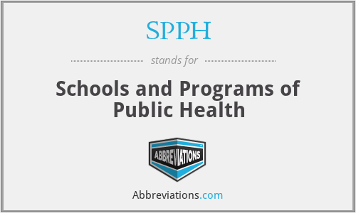 SPPH - Schools and Programs of Public Health