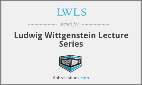 LWLS - Ludwig Wittgenstein Lecture Series