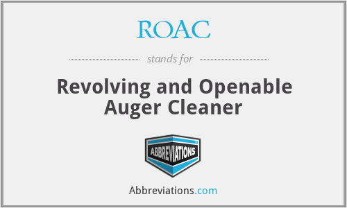 ROAC - Revolving and Openable Auger Cleaner