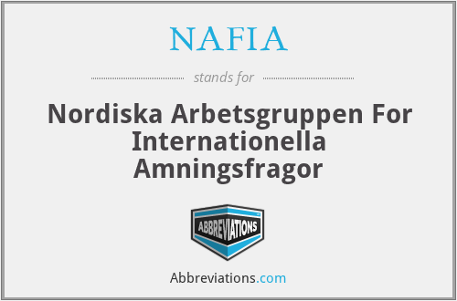 NAFIA - Nordiska Arbetsgruppen For Internationella Amningsfragor