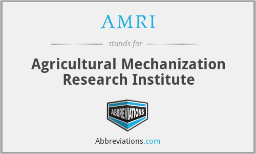 AMRI - Agricultural Mechanization Research Institute