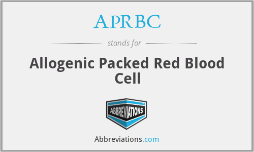 APRBC - Allogenic Packed Red Blood Cell