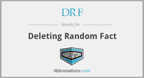 DRF - Deleting Random Fact