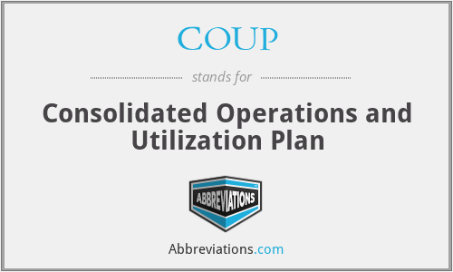 COUP - Consolidated Operations and Utilization Plan