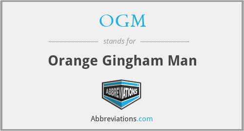 OGM - Orange Gingham Man