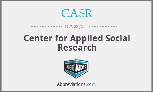 CASR - Center for Applied Social Research