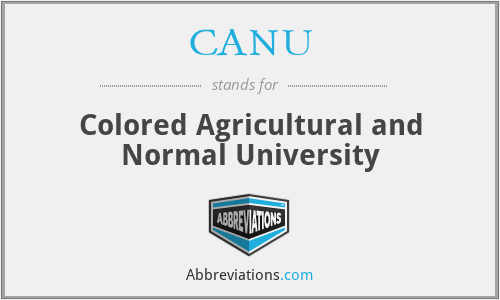 CANU - Colored Agricultural and Normal University