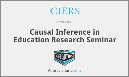 CIERS - Causal Inference in Education Research Seminar