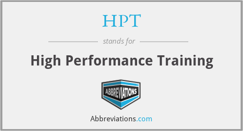 HPT - High Performance Training