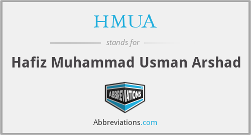 HMUA - Hafiz Muhammad Usman Arshad