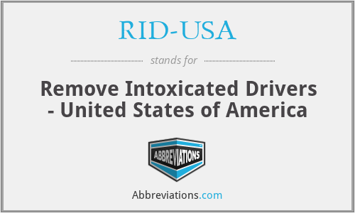 RID-USA - Remove Intoxicated Drivers - United States of America