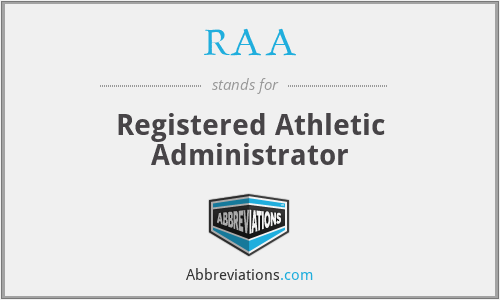 RAA - Registered Athletic Administrator