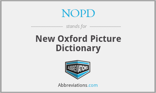 NOPD - New Oxford Picture Dictionary