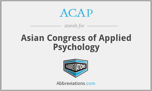 ACAP - Asian Congress of Applied Psychology