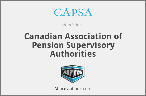 CAPSA - Canadian Association of Pension Supervisory Authorities