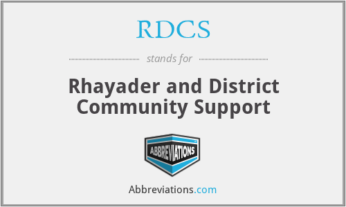 RDCS - Rhayader and District Community Support