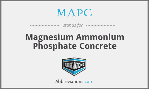 MAPC - Magnesium Ammonium Phosphate Concrete