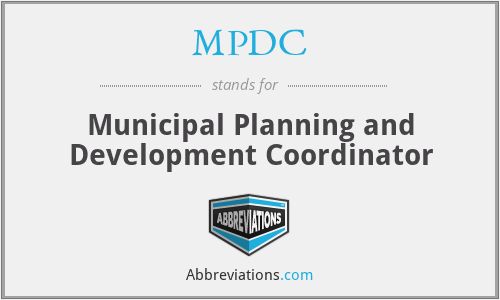 MPDC - Municipal Planning and Development Coordinator