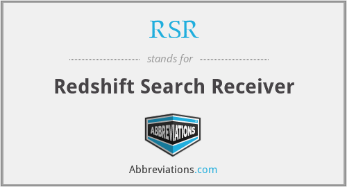 RSR - Redshift Search Receiver