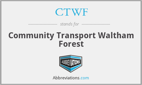 CTWF - Community Transport Waltham Forest