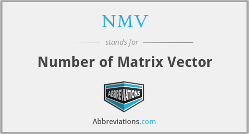 NMV - Number of Matrix Vector