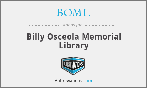 BOML - Billy Osceola Memorial Library