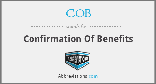COB - Confirmation Of Benefits