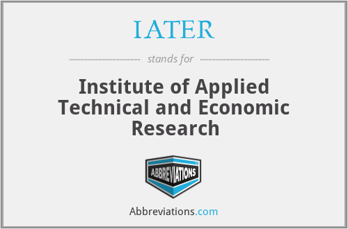 IATER - Institute of Applied Technical and Economic Research