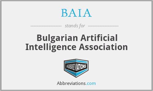 BAIA - Bulgarian Artificial Intelligence Association